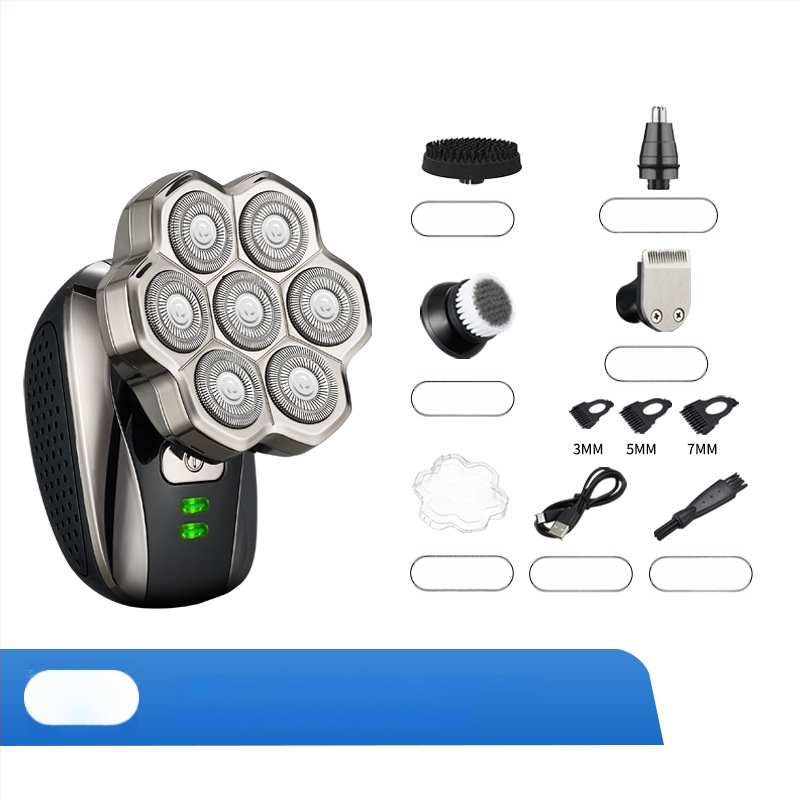 Elektriskais skuveklis plikām galvām ar plūstošu riņķveida galvu, pilnīgi mazgājamā visa ķermeņa, modelis 310, iebūvētā baterija 500–800 mAh, darbības laiks 60+ min