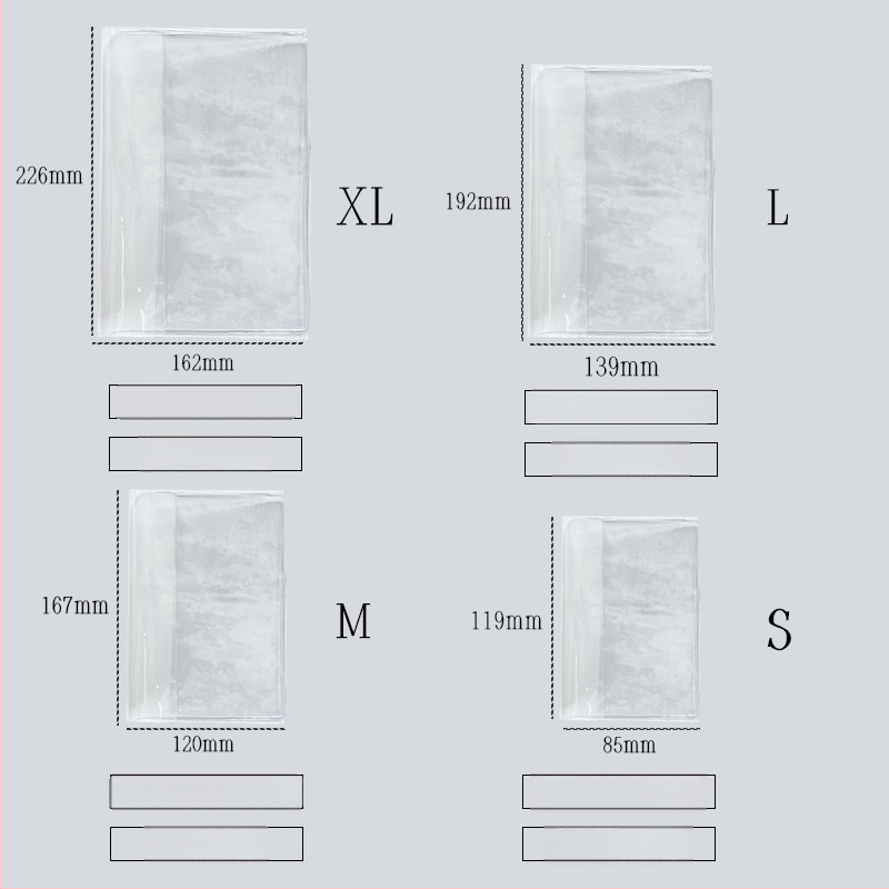 Caurspīdīgs PVC vāciņš grāmatām un dienasgrāmatām — Zīmols: Other; Materiāls: PVC; Importēšana: Nē; IP atļauja: Nē; Dāvana: Nē.