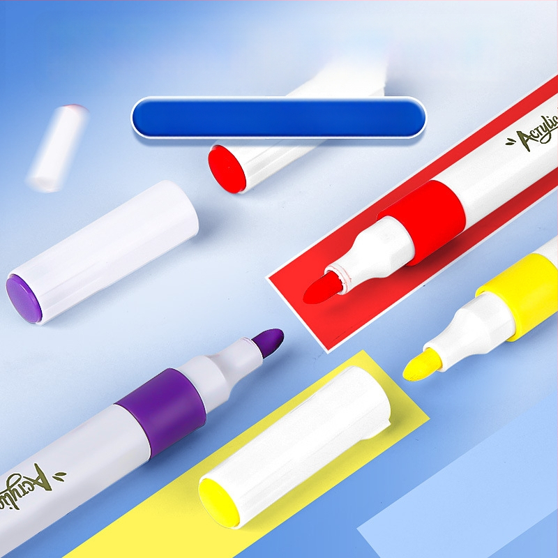 Dehong Akrüülmarkerid Õpilastele, Läbipaistmatud ja Segavad, Veepõhised