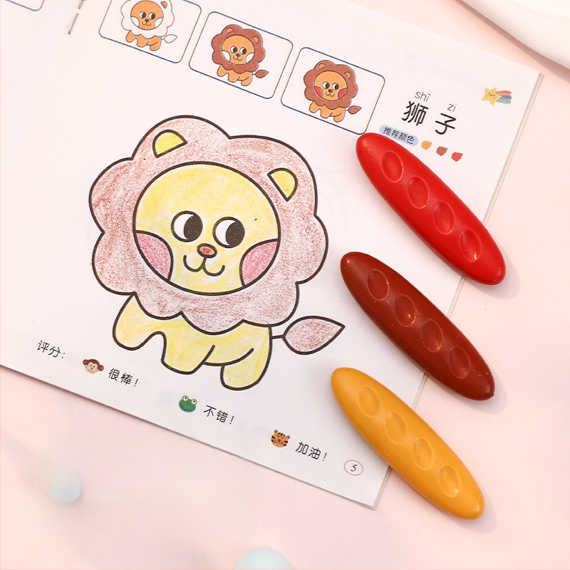 Laste plastist kriidid graffiti joonistamiseks, pähkli-kujuline kuju, ovaalne korpus, Kriidid seeria, logotipi trükkimine, kohandamine saadaval