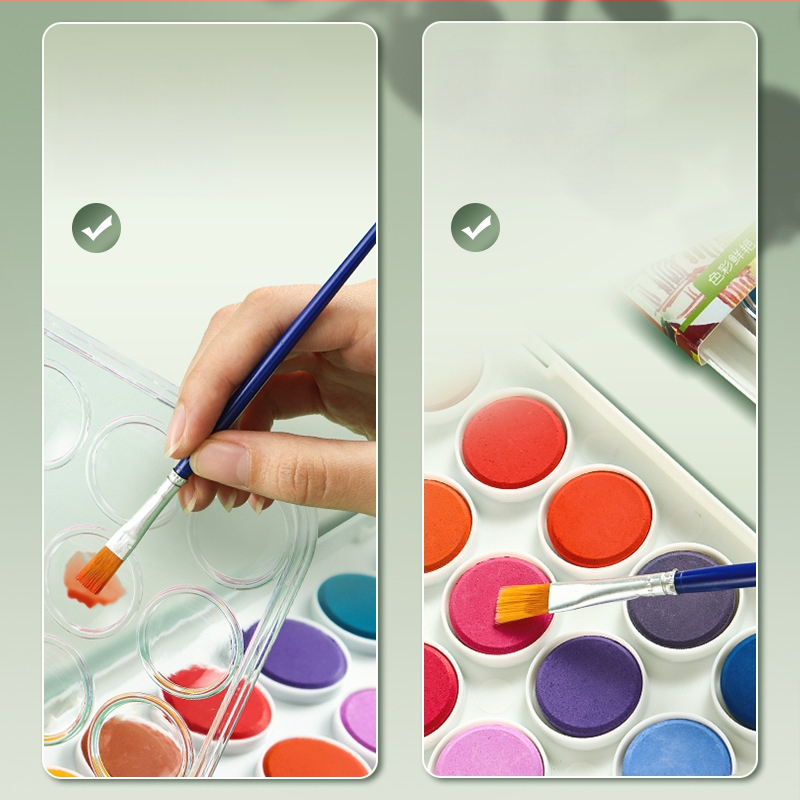 Deli mineraalpigmentidega akvarellide komplekt, kastis algajatele ja lastele