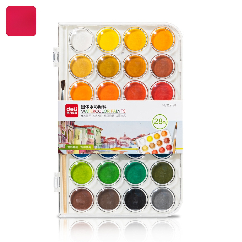 Deli mineraalpigmentidega akvarellide komplekt, kastis algajatele ja lastele