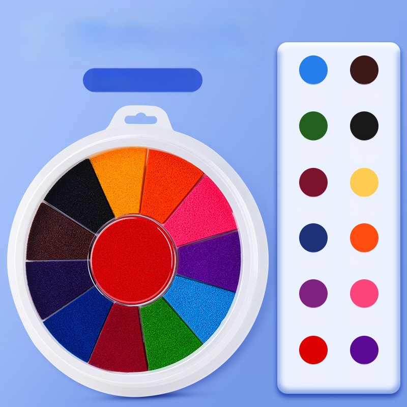 Sõrmejoon tintpad – Reverse kaubamärk, akvarellikomplekt, karp 24 tükki, sobib sünnipäevaks, IP-luba: Ei