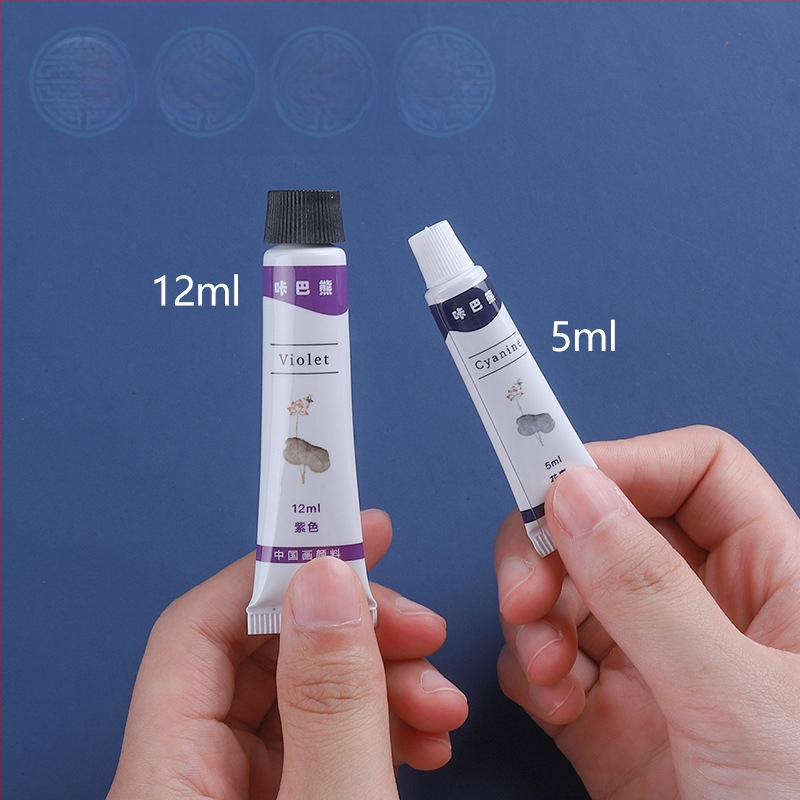 Kaba Bear traditsioonilise hiina maalimise pigmentide komplekt, 12 ml maht, 24-kasti pakend, maalimiseks