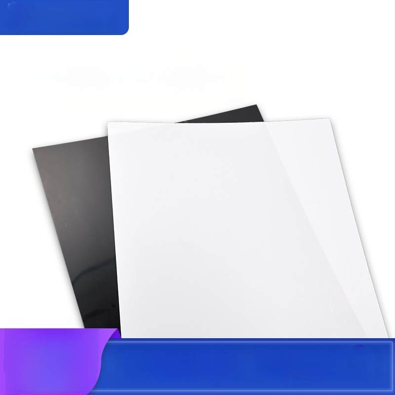 Läikiv PVC plaat läbipaistva PET-filmi ja tulekaitsega PC kõva plaat, lõikamine vastavalt soovile