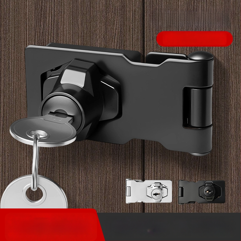 Ilma puurimiseta roostevabast terasest lukustusplaat lukustusega – sobib kappidele, sahtlitele ja liugustele ustele (vannituba)