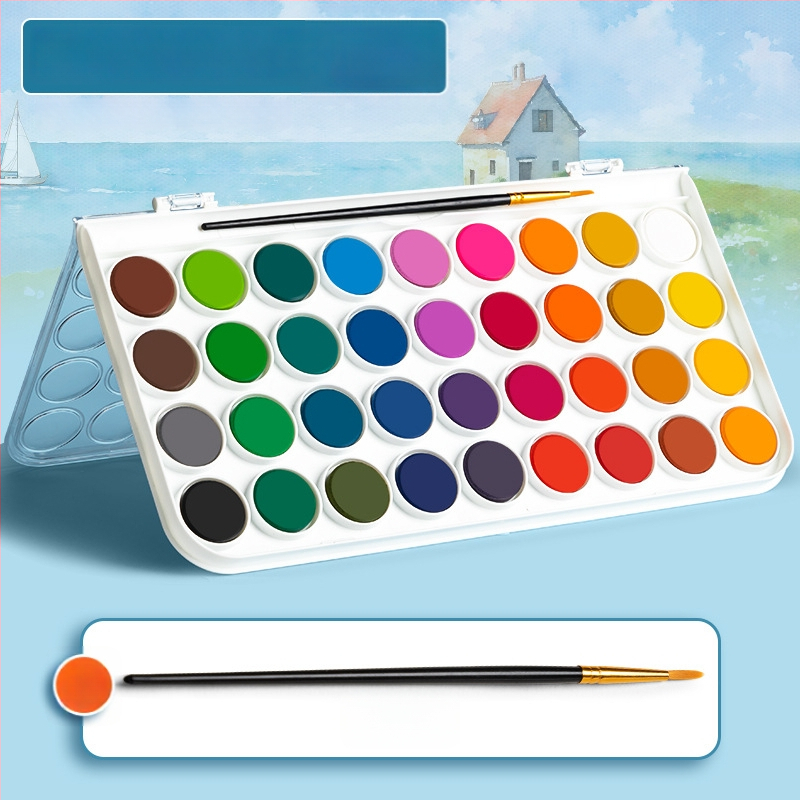 Truecolor akvarelide pigmendi komplekt – tahke pulber, 36 ühikut