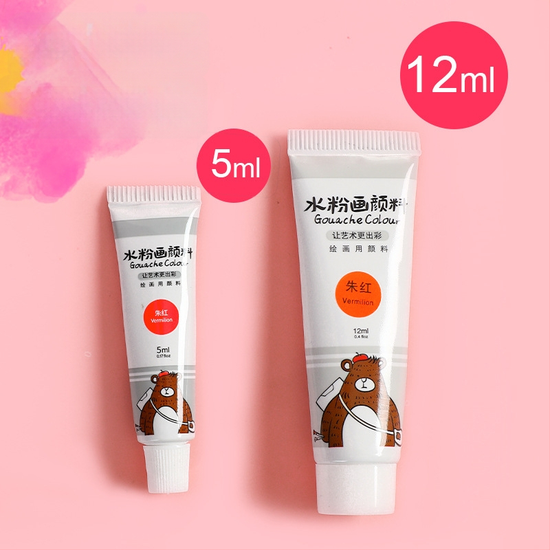 Kaba Bear laste gouache värvide komplekt, gouache, mahutavus 5–12 ml, karbis pakendatud