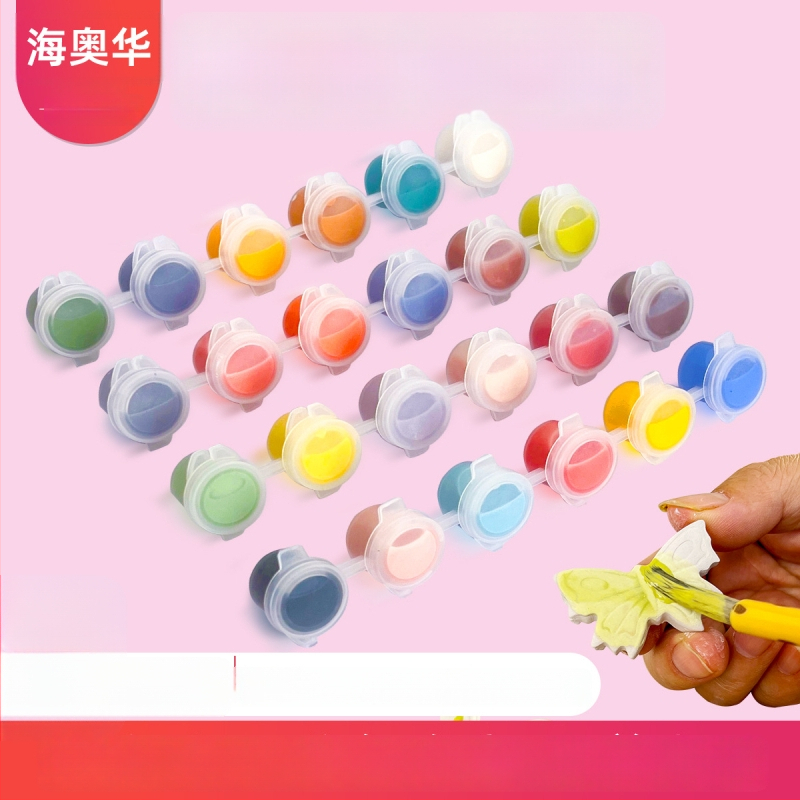 Alglazuuriga keramikapigmendi ribad – mineraalpigmentid, keskmise temperatuuriga glasuur, 3 ml per riba, 6 riba