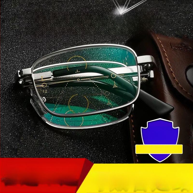 Kokkupanduvad progressiivsed multifokaalsed prillid presbiopiale fotokromaatsete läätsedega, sinise valguse filtratsioon ja anti-radiaatsioon ning asfäärilised läätsed