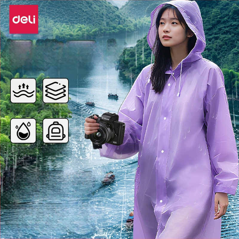Ühekordne täiskasvanute vihmamantel väljakutseteks ja matkamiseks, PE kangas PE liimiga veekindla kihiga, tavaline paksus, ühe isiku ponšo
