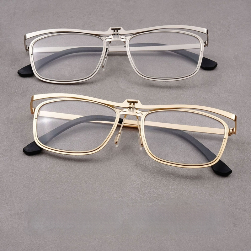 Lugemisprillid, ruudukujulised metallraamidega täisraamiga, PC läätsed, sinisele valgusele vastupidavad, kaugele ja lähedale nägemiseks, klassikaline äristiil eakatele