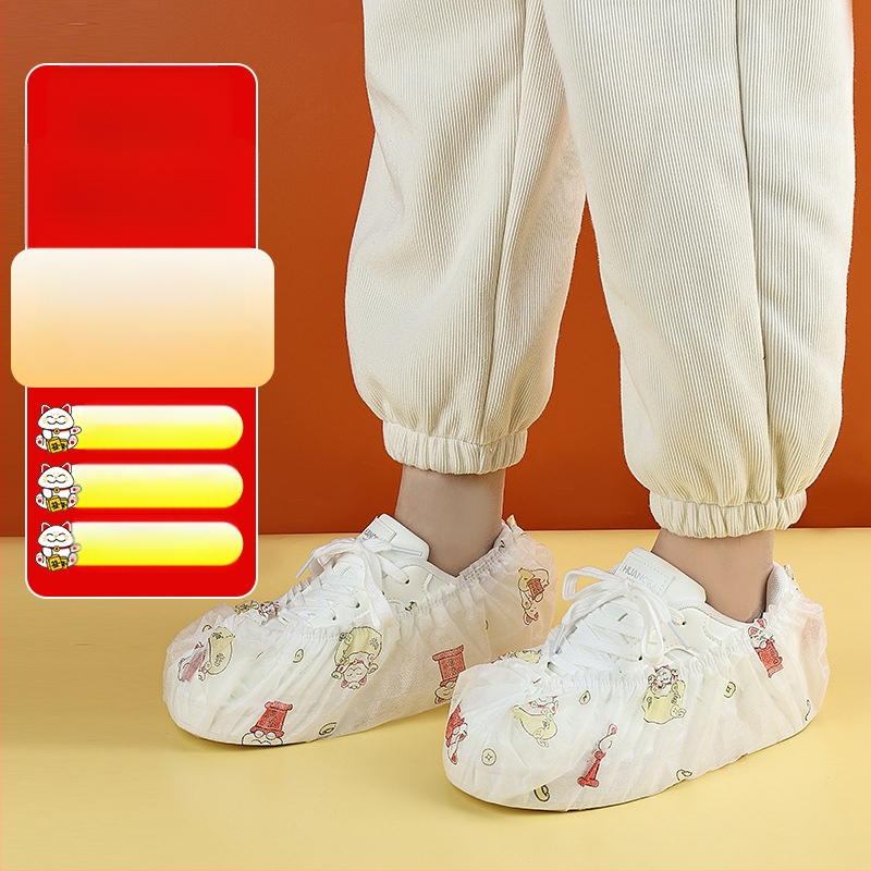 Vienkartiniai neaustų audinių apavo uždangalai, 50 vnt., dulkėms atsparūs ir neslystantys, namų naudojimui.