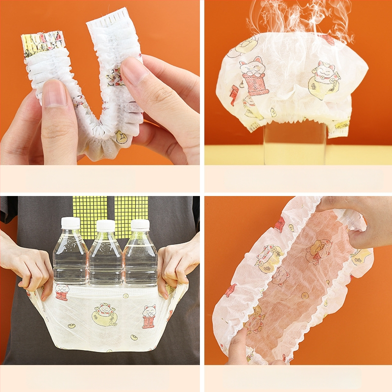 Vienkartiniai neaustų audinių apavo uždangalai, 50 vnt., dulkėms atsparūs ir neslystantys, namų naudojimui.