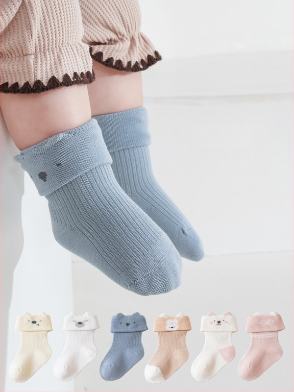 Beebide sokid kammitud puuvillast; hingavad, imavad higi; keskmise pikkusega toru; kolm paari pakendis