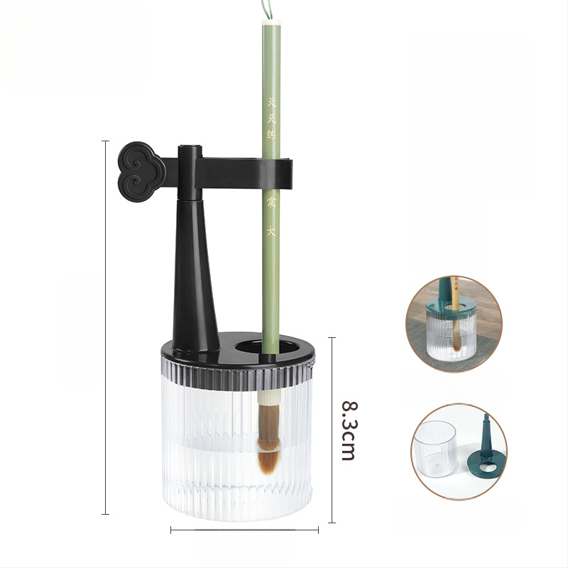 Daugiafunkcinis vienkartinis rašiklio laikiklis su anti-džiovinimo šepetėliu, drėkinanti rašiklis, kišenė su kilpa — plastikas, modelis 11, prekė: Tt/daily practice, logotipo spausdinimas, pritaikymas