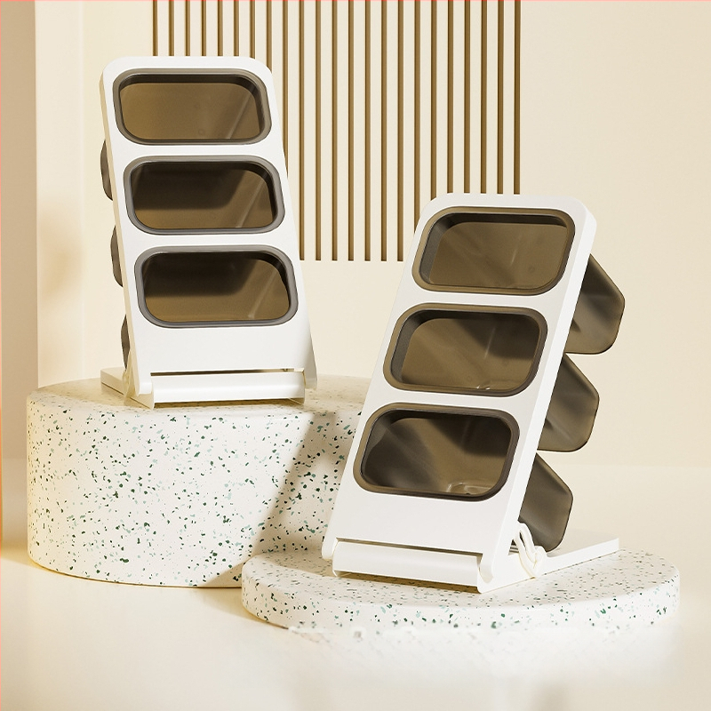 Touchmark Naji seeria - kallutatud pliiatsihoidja, plastikust ruudukujuline lauaorganisaator