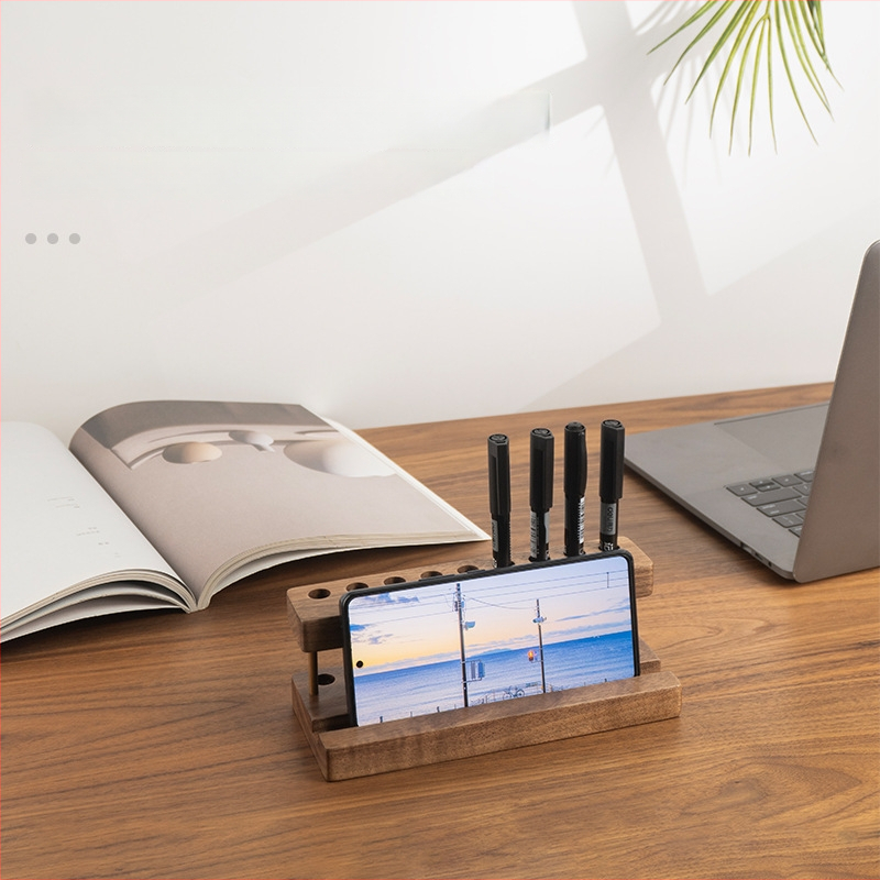 Medinis rašiklių ir šepetėlių laikiklis, arbatos ceremonijos stovas — Modelis 8044; Medžiaga: medis; Tinka dovanai: gimtadienis, apdovanojimas