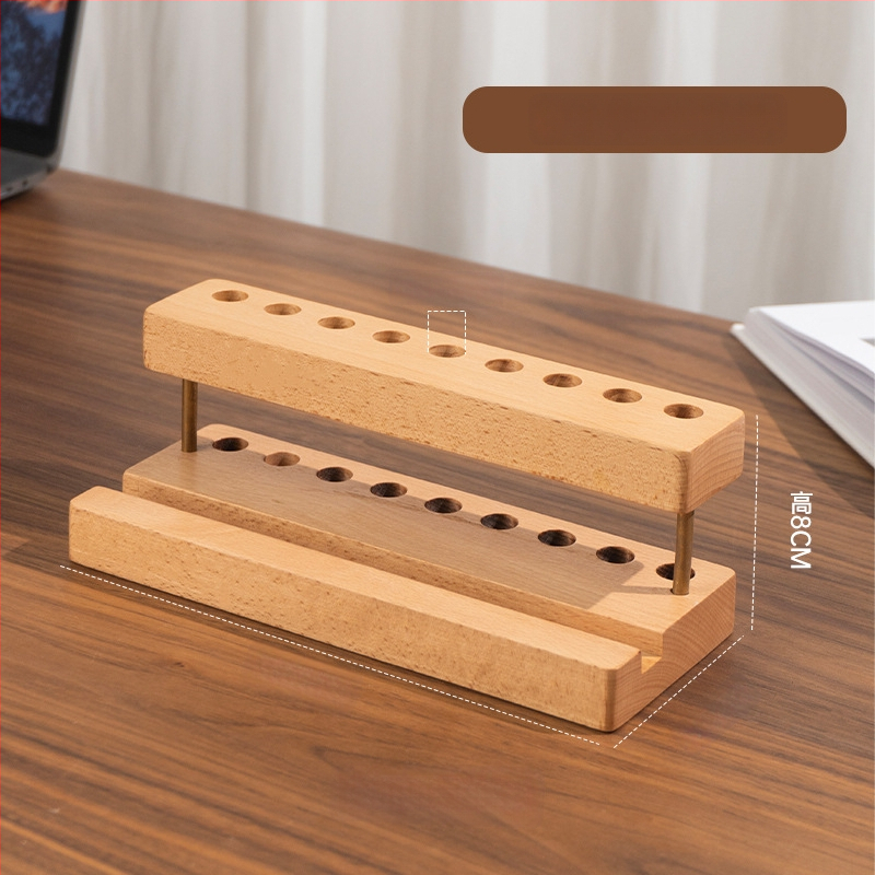 Medinis rašiklių ir šepetėlių laikiklis, arbatos ceremonijos stovas — Modelis 8044; Medžiaga: medis; Tinka dovanai: gimtadienis, apdovanojimas