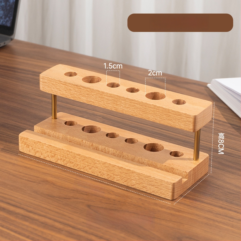 Medinis rašiklių ir šepetėlių laikiklis, arbatos ceremonijos stovas — Modelis 8044; Medžiaga: medis; Tinka dovanai: gimtadienis, apdovanojimas