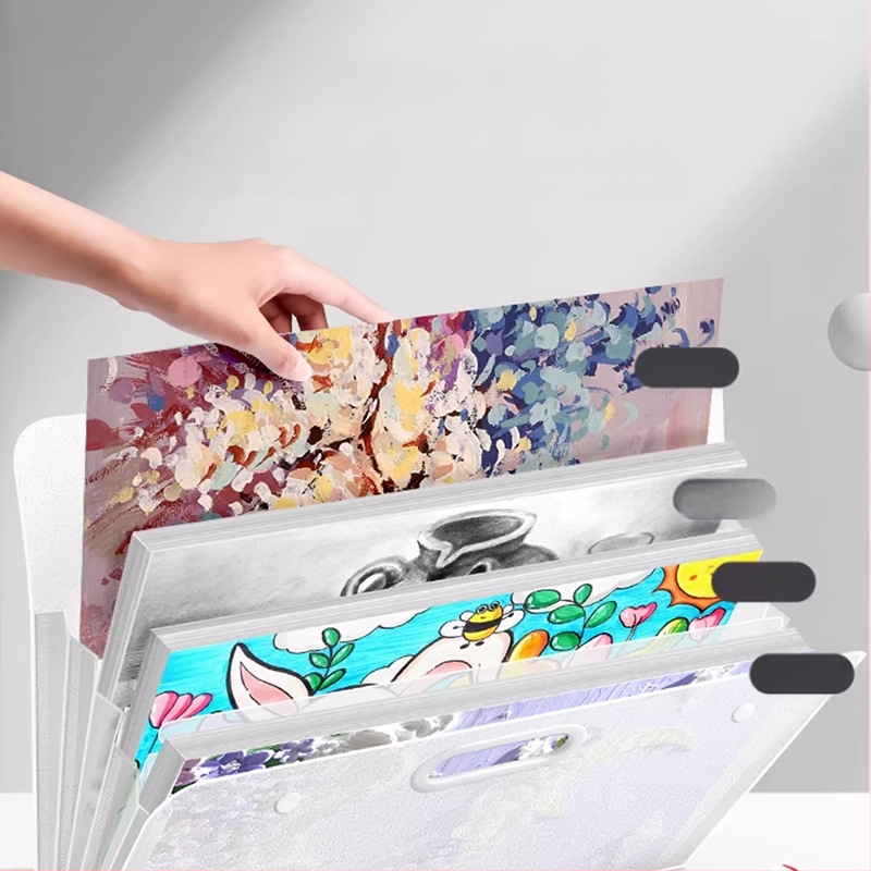 Meno darbų laikymo albumas, iš plastiko, modelis LZ-DCHC, prekės ženklas Good, 4 puslapiai, logotipo spausdinimas: Taip