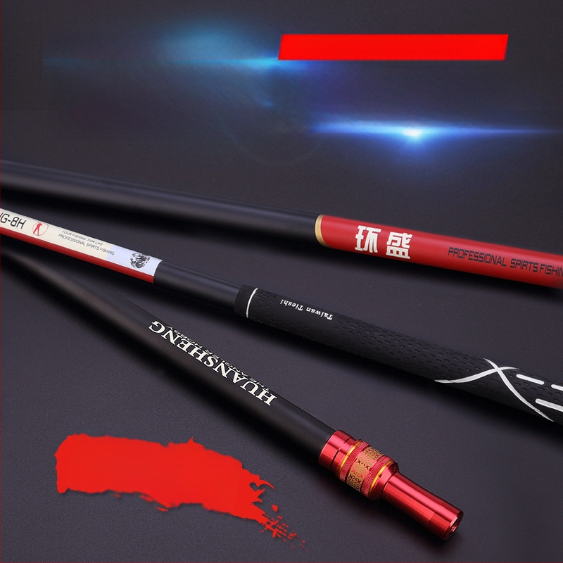 Süsinikkiust võrgupulk kalapüügi jaoks, kokkupandav, kahekordne kasutus, mitmest suunast pöörlemine