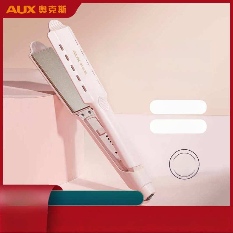 AUX/OX dviejų funkcijų plaukų tiesinimo ir garbanojimo žnyplės su turmalino keramikos plokštelėmis, šildymo laidininko skersmuo virš 31 mm, 220 V, 73 W, laidinis