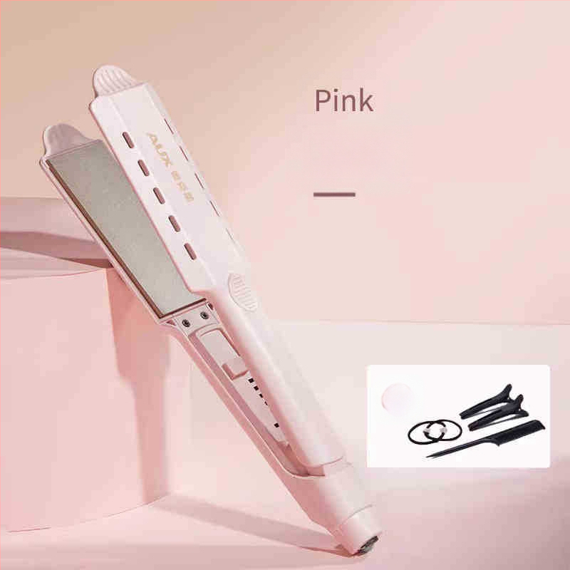 AUX/OX dviejų funkcijų plaukų tiesinimo ir garbanojimo žnyplės su turmalino keramikos plokštelėmis, šildymo laidininko skersmuo virš 31 mm, 220 V, 73 W, laidinis