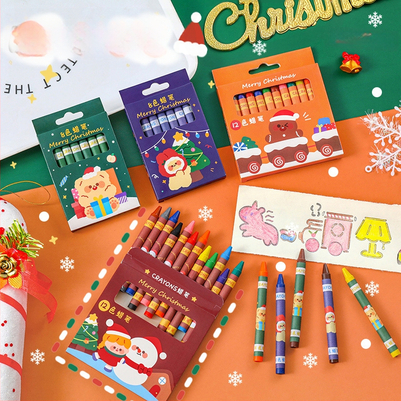 Cartoon Christmas Crayon Set A1812 – plastmassist korpus, peamine otstarve: joonistamine ja graffiti, Mudel: A1812, IP-luba: Jah (Art Wenchuang)