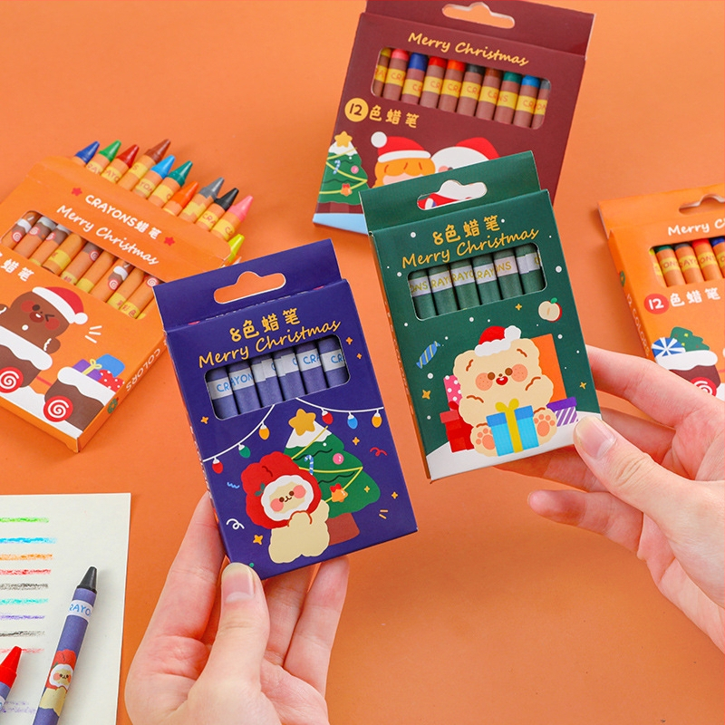 Cartoon Christmas Crayon Set A1812 – plastmassist korpus, peamine otstarve: joonistamine ja graffiti, Mudel: A1812, IP-luba: Jah (Art Wenchuang)