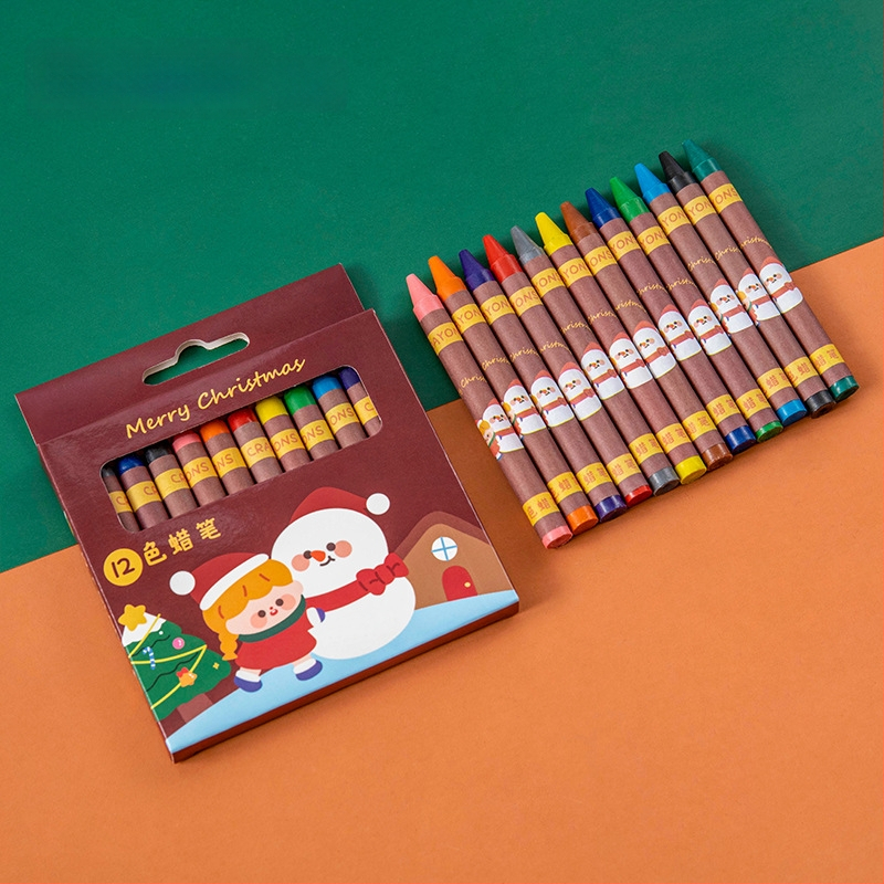 Cartoon Christmas Crayon Set A1812 – plastmassist korpus, peamine otstarve: joonistamine ja graffiti, Mudel: A1812, IP-luba: Jah (Art Wenchuang)