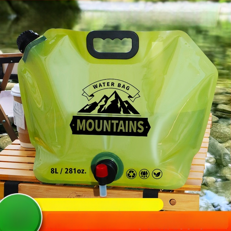 Išorinė vandens talpa lauko reikmėms, storintas sulankstomas vandens maišas, maisto kokybės, PE+nylon+PET, Zhongheng