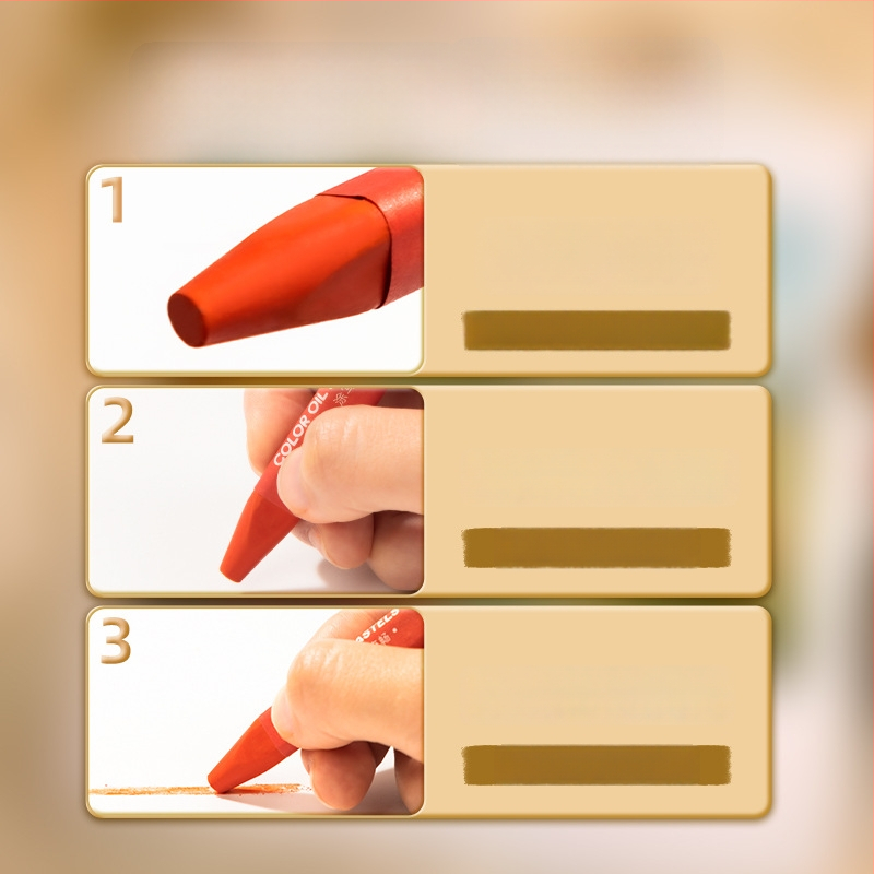 Deli õlipastellid lastele – Mudel 72070, joonistamiseks, ümmargune ots, importimata