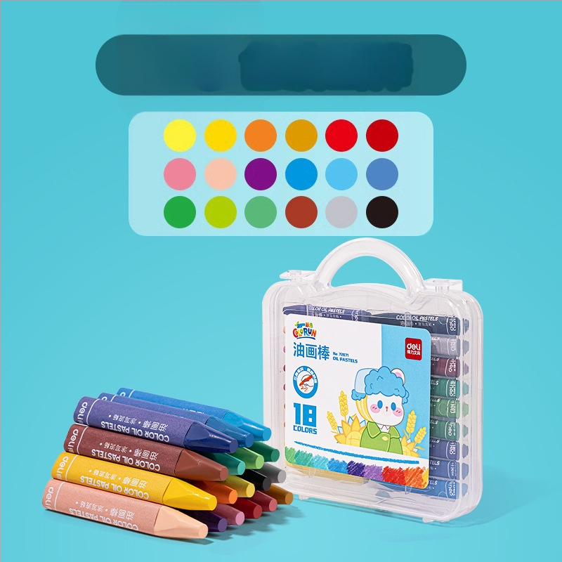 Deli õlipastellid lastele – Mudel 72070, joonistamiseks, ümmargune ots, importimata