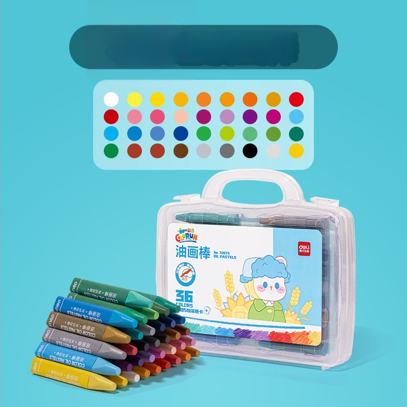 Deli õlipastellid lastele – Mudel 72070, joonistamiseks, ümmargune ots, importimata