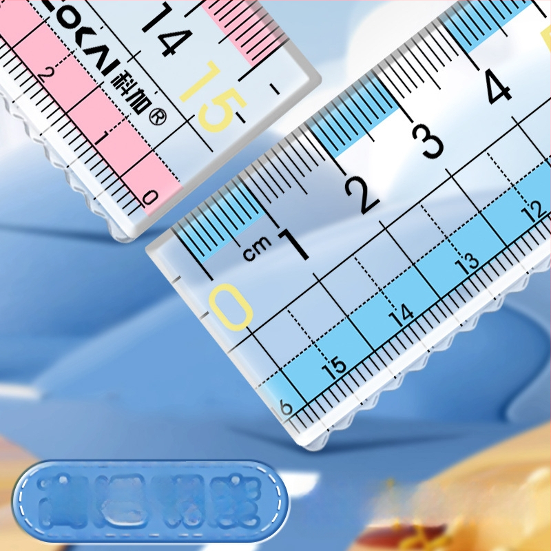 Trumparegystei atspari liniuotė, modelis K-7015-p, plastmasinė, 12 g, be logotipo