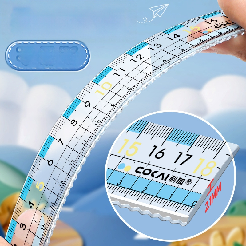 Trumparegystei atspari liniuotė, modelis K-7015-p, plastmasinė, 12 g, be logotipo