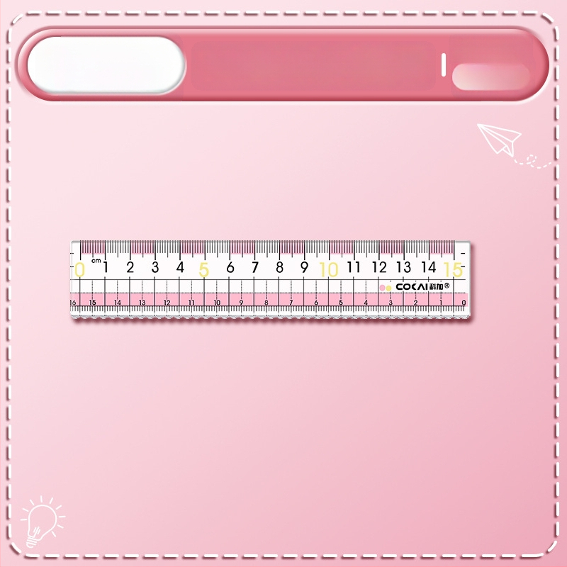 Trumparegystei atspari liniuotė, modelis K-7015-p, plastmasinė, 12 g, be logotipo