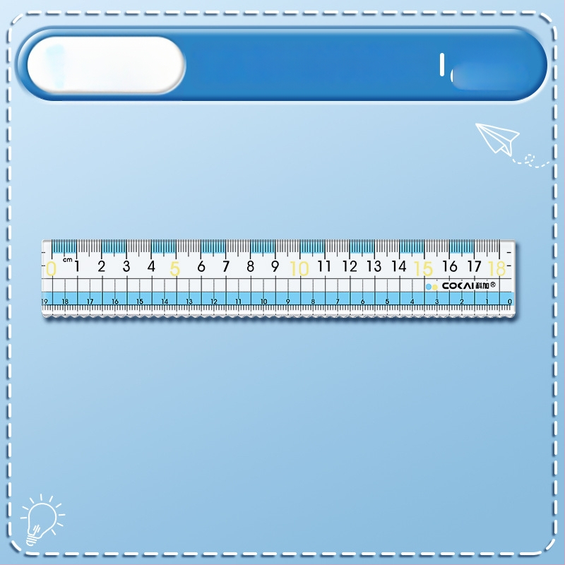 Trumparegystei atspari liniuotė, modelis K-7015-p, plastmasinė, 12 g, be logotipo