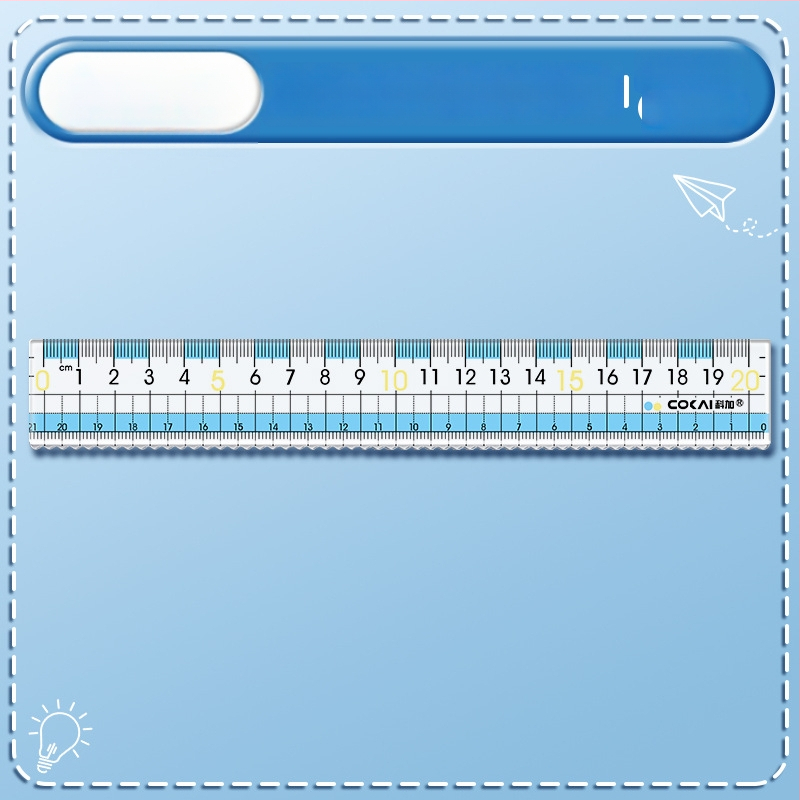 Trumparegystei atspari liniuotė, modelis K-7015-p, plastmasinė, 12 g, be logotipo