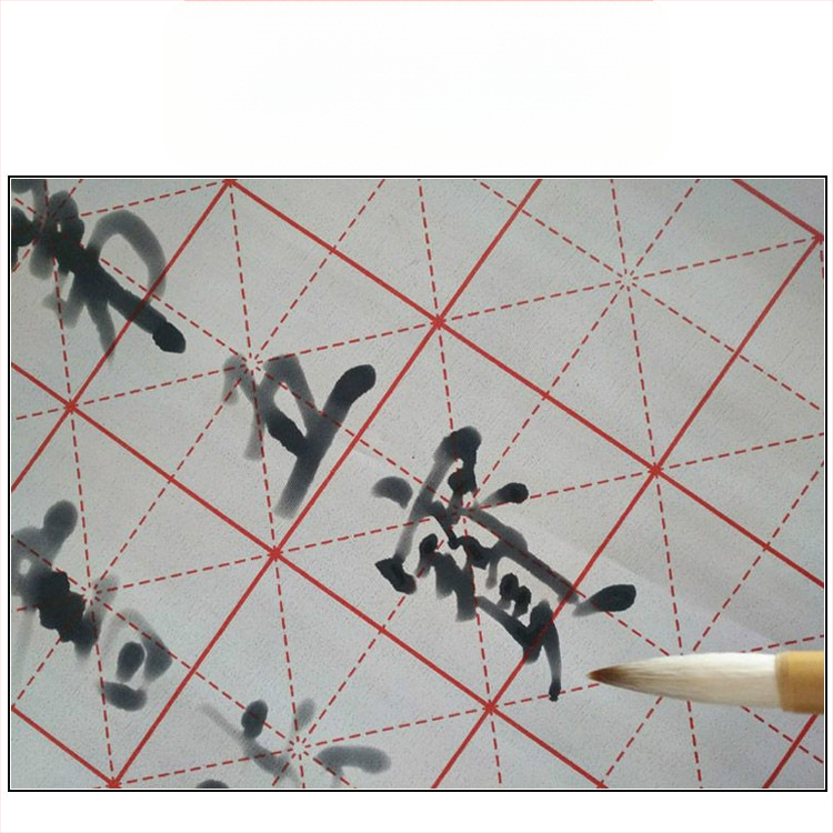 Kaligrafijos praktikos audinys vandens rašymui, 28 kvadratai su ašimi, flokotas oksfordo audinys, stačiakampė forma, greitas džiūvimas