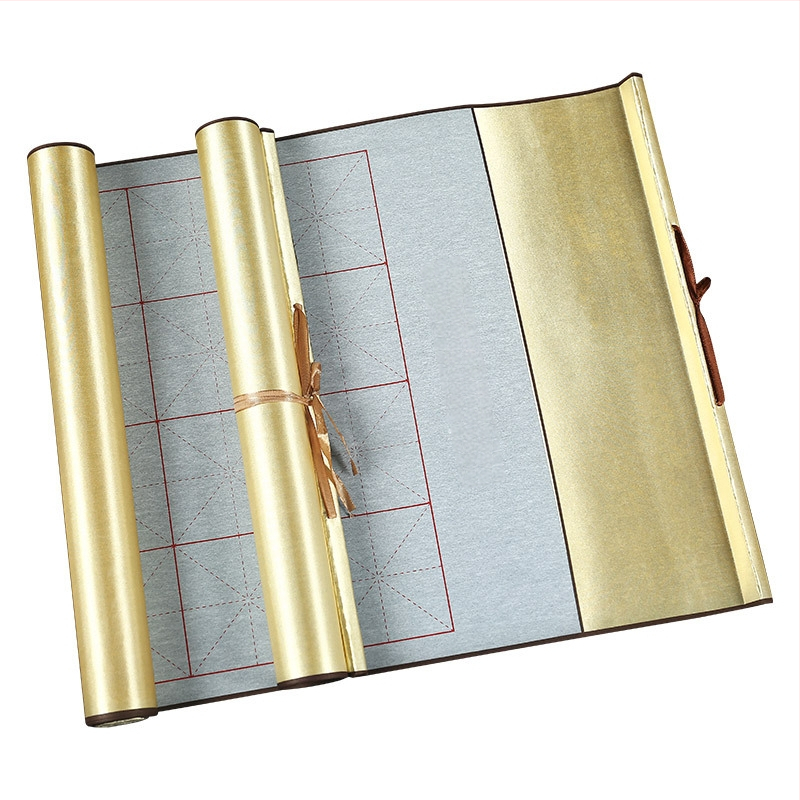 Kaligrafijos rinkinys su vandens rašymo audiniu ant ritinėlio, neausti audiniai, raštas ryžių grotelės, forma stačiakampė, prekinis ženklas Practice Every Day