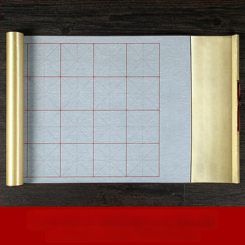 Kaligrafijos rinkinys su vandens rašymo audiniu ant ritinėlio, neausti audiniai, raštas ryžių grotelės, forma stačiakampė, prekinis ženklas Practice Every Day