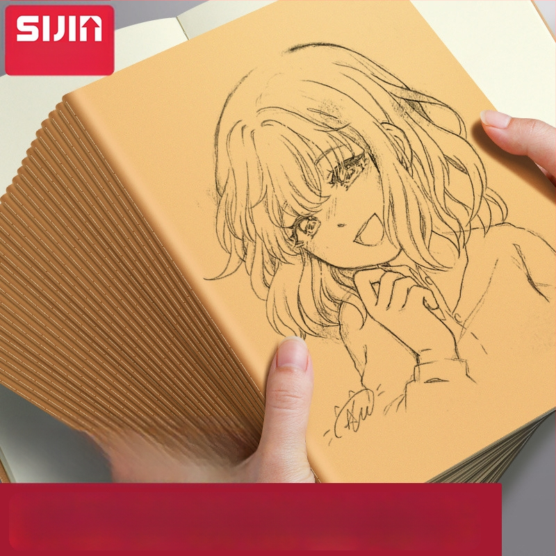 Poznámkový blok s kraftovým obalom, šité viazanie, papier 75 g, 50–100 strán, nostalgický retro štýl