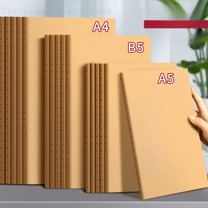 Poznámkový blok s kraftovým obalom, šité viazanie, papier 75 g, 50–100 strán, nostalgický retro štýl