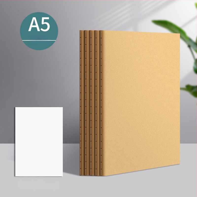 Poznámkový blok s kraftovým obalom, šité viazanie, papier 75 g, 50–100 strán, nostalgický retro štýl