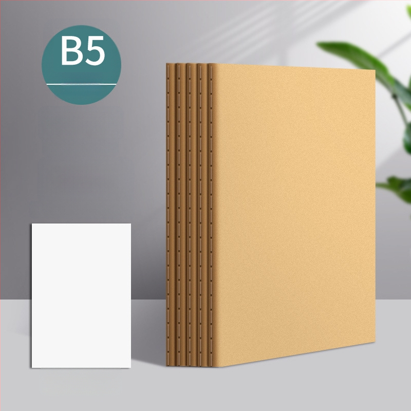 Poznámkový blok s kraftovým obalom, šité viazanie, papier 75 g, 50–100 strán, nostalgický retro štýl