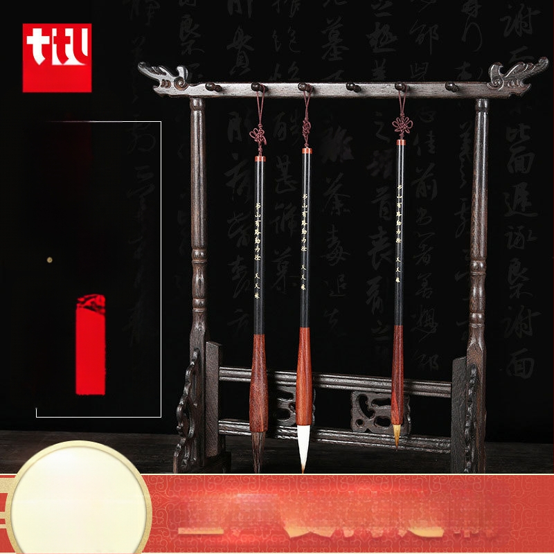 Medinis laikiklis plunksnos ir rašikliui su pūķo galva, kaligrafijai, 12/14/16‑pin, Studijų komplektas Keturi lobiai, pritaikomas