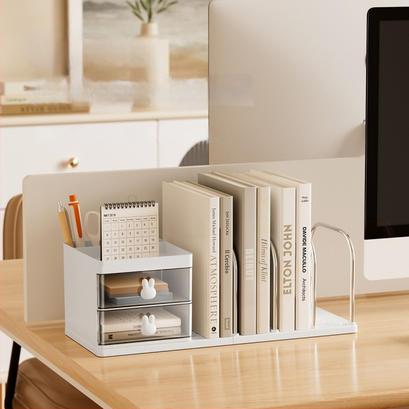 Stalo organizatorius ir knygų laikiklis, iš plastiko, modeliai JW2130/JW2150, grynoji masė 430 g, įpakavimas: atskiras kartonas