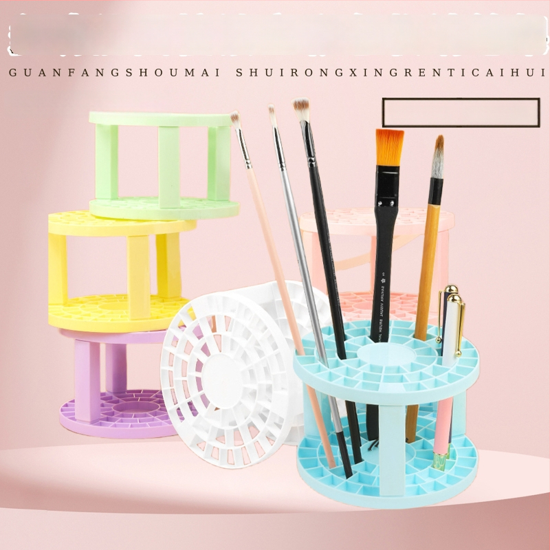 Vaikų plastikinis rašiklių ir šepetėlių laikiklis, nuimamas, daugiafunkcis